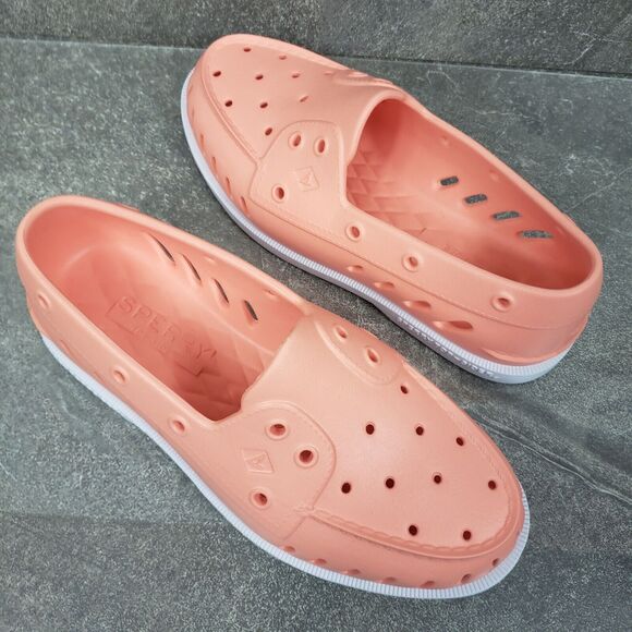 Sperry Top Sider Shoes Womens 8 M Peach Authentic Original Float Slip-On - Picture 2 of 12